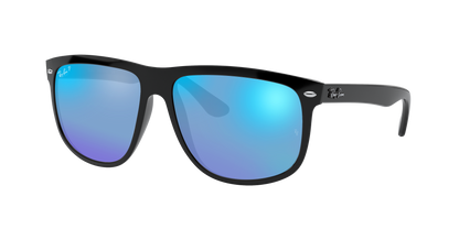 Black, Mirrored Blue-Polarized, Rayban