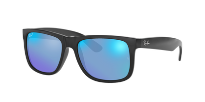 Black, Mirrored Blue-Polarized, Rayban