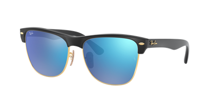 BLACK ON GOLD, Mirrored Blue-Polarized, Rayban