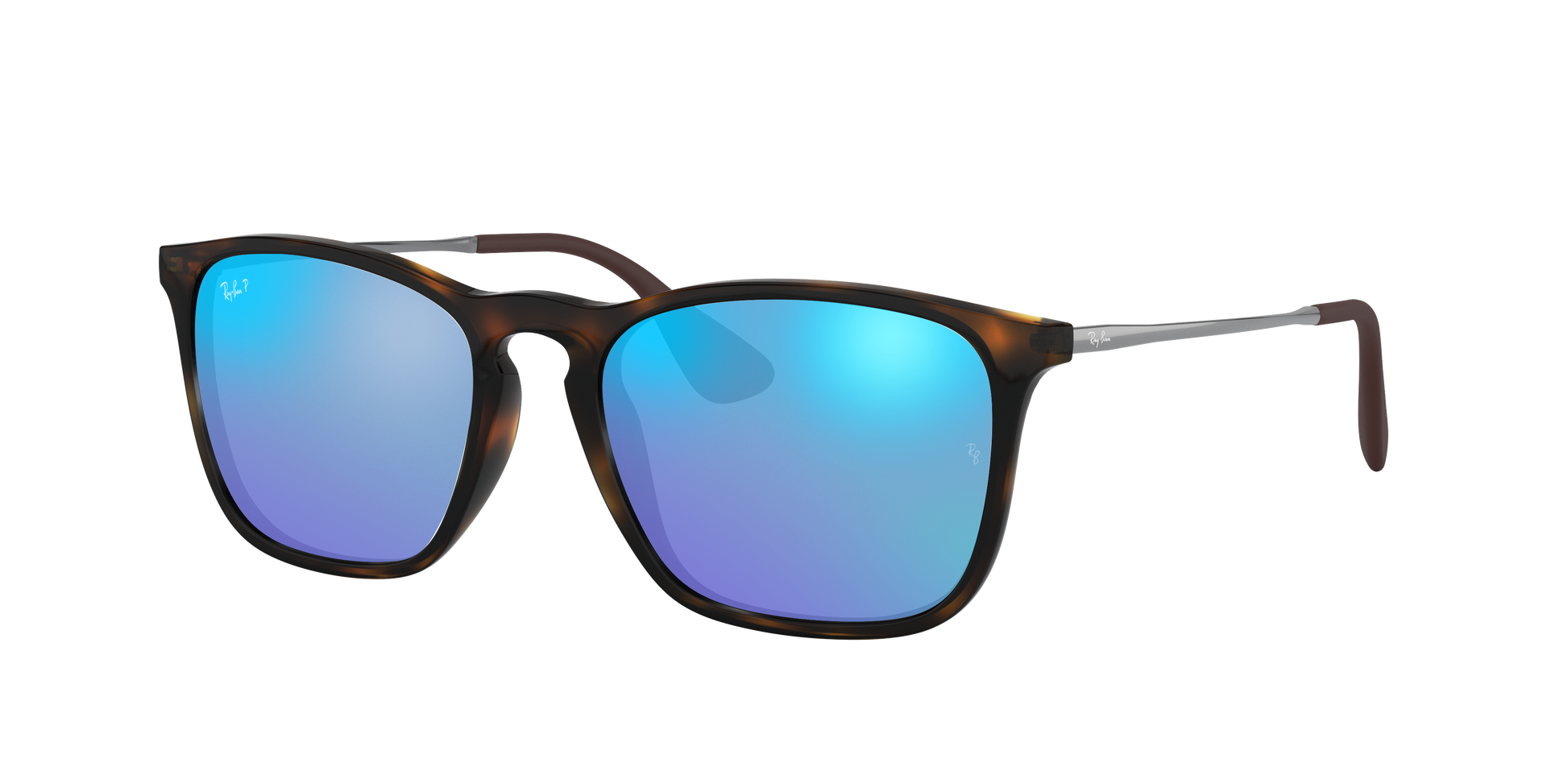 Light Havana, Mirrored Blue-Polarized, Rayban