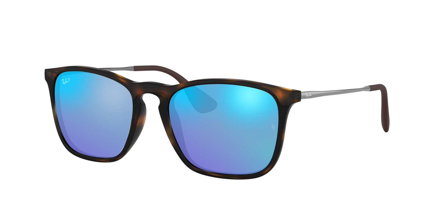Light Havana, Mirrored Blue-Polarized, Rayban