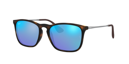 Light Havana, Mirrored Blue-Polarized, Rayban