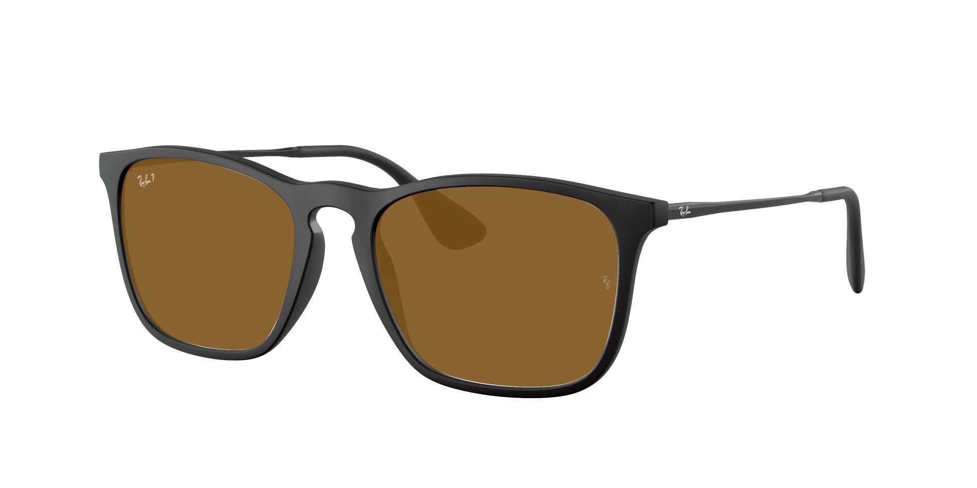 Rubber Black, Brown-Polarized, Rayban