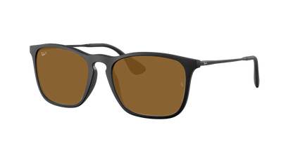 Rubber Black, Brown-Polarized, Rayban