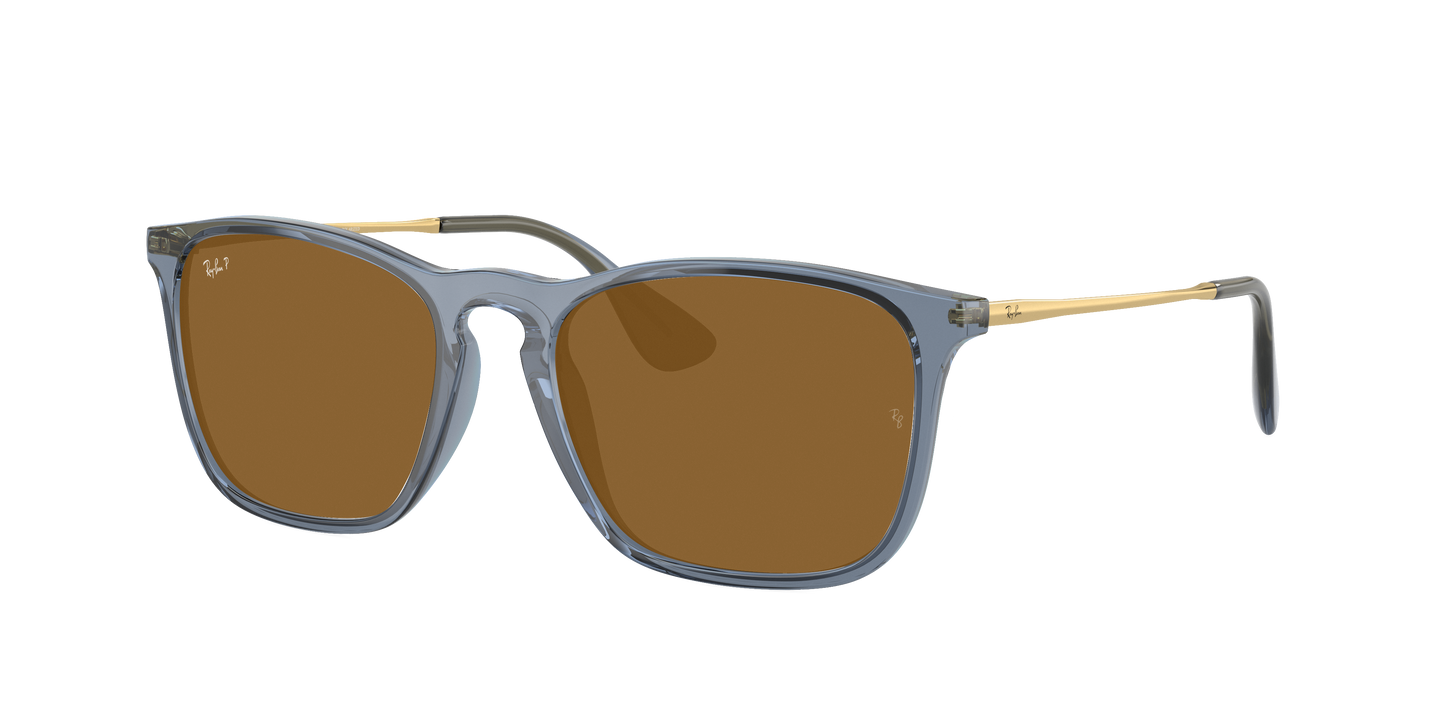 TRANSPARENT BLUE, Brown-Polarized, Rayban