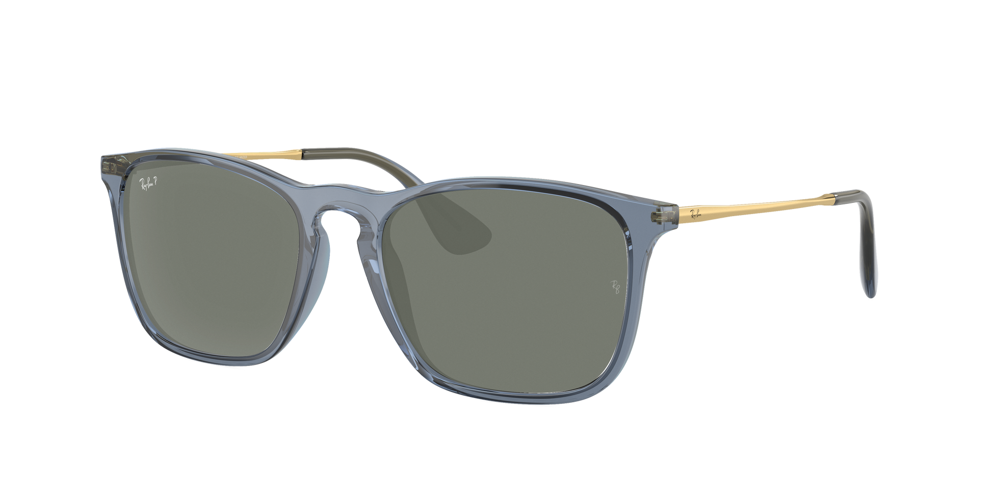 TRANSPARENT BLUE, Green-Polarized, Rayban