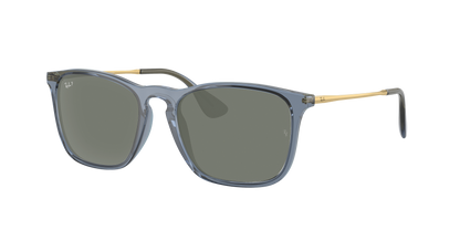 TRANSPARENT BLUE, Green-Polarized, Rayban