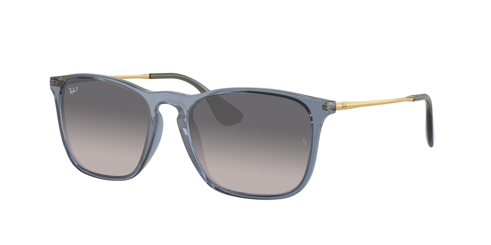 TRANSPARENT BLUE, Grey Gradient-Polarized, Rayban