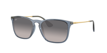TRANSPARENT BLUE, Grey Gradient-Polarized, Rayban