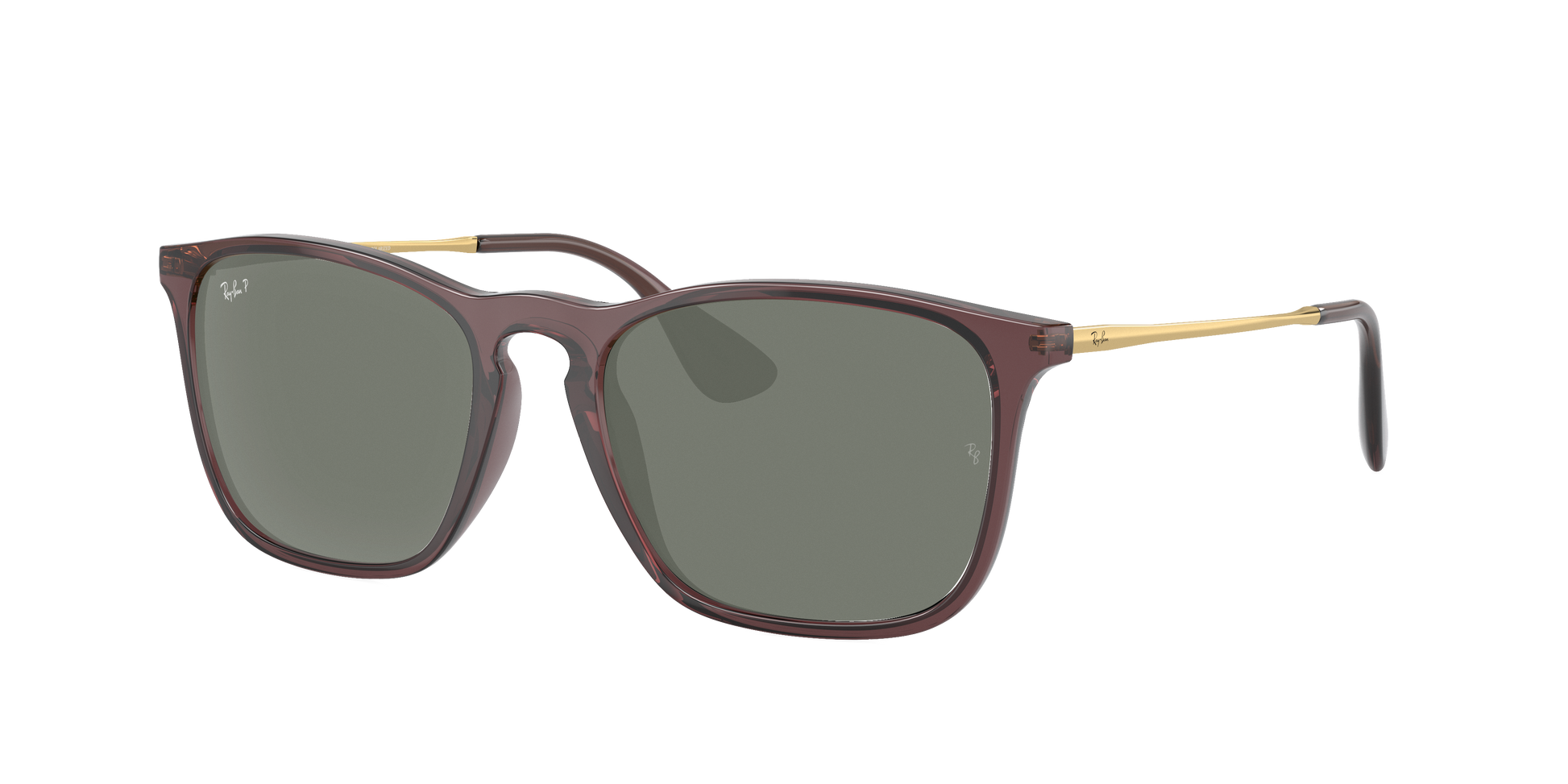 TRANSPARENT BROWN, Green-Polarized, Rayban