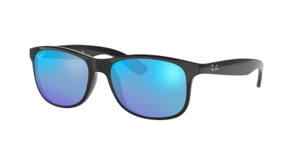 Black, Mirrored Blue-Polarized, Rayban