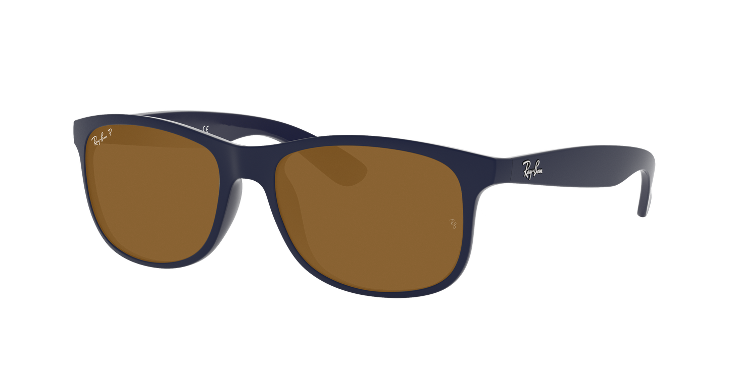 MATTE BLUE ON BLUE, Brown-Polarized, Rayban