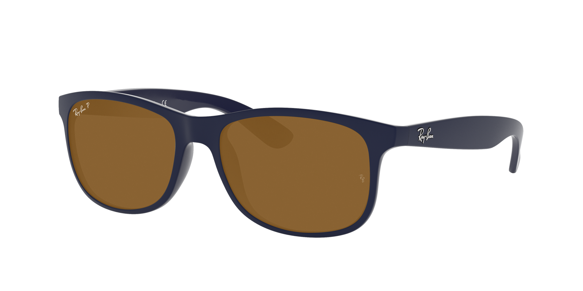 MATTE BLUE ON BLUE, Brown-Polarized, Rayban