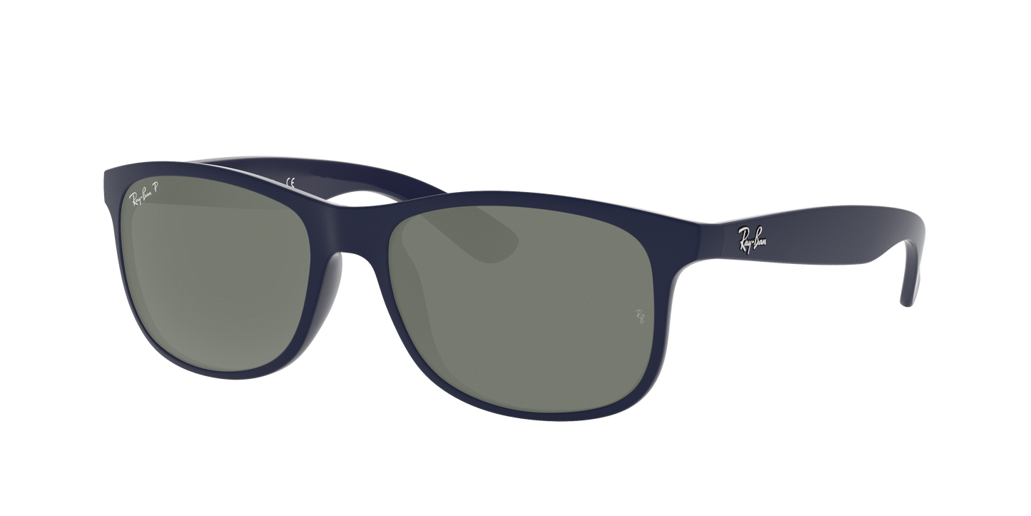 MATTE BLUE ON BLUE, Green-Polarized, Rayban