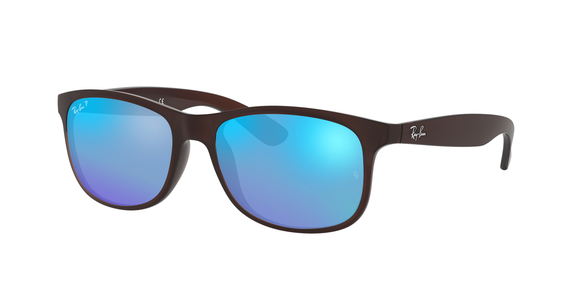BROWN, Mirrored Blue-Polarized, Rayban