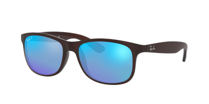 BROWN, Mirrored Blue-Polarized, Rayban