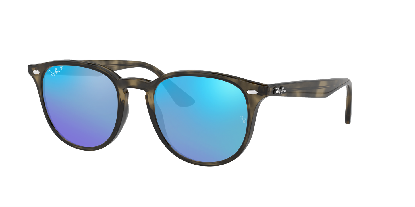 GREY HAVANA, Mirrored Blue-Polarized, Rayban