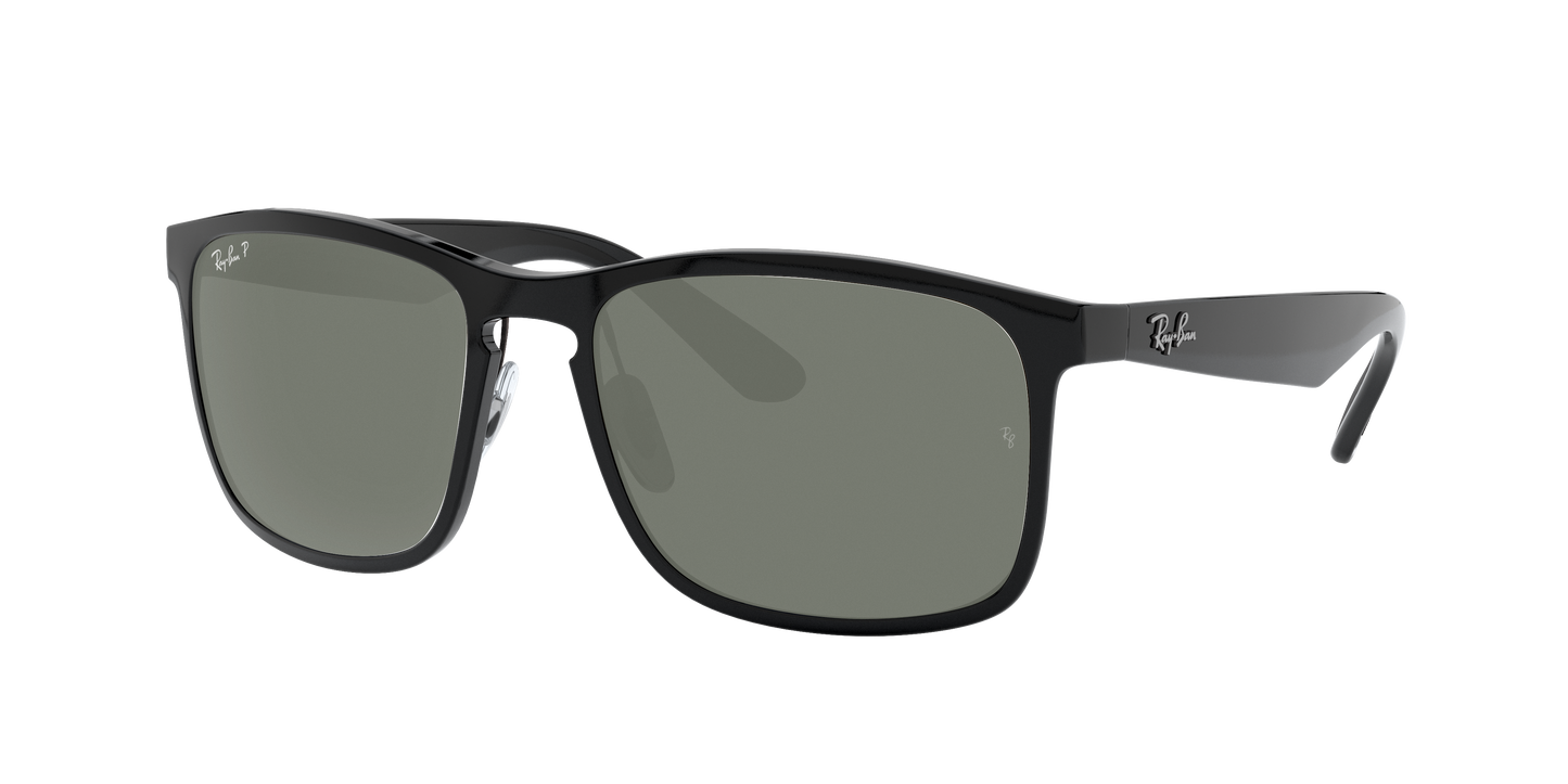 Black, Green-Polarized, Rayban