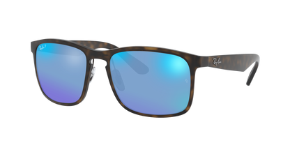 MATTE HAVANA, Mirrored Blue-Polarized, Rayban