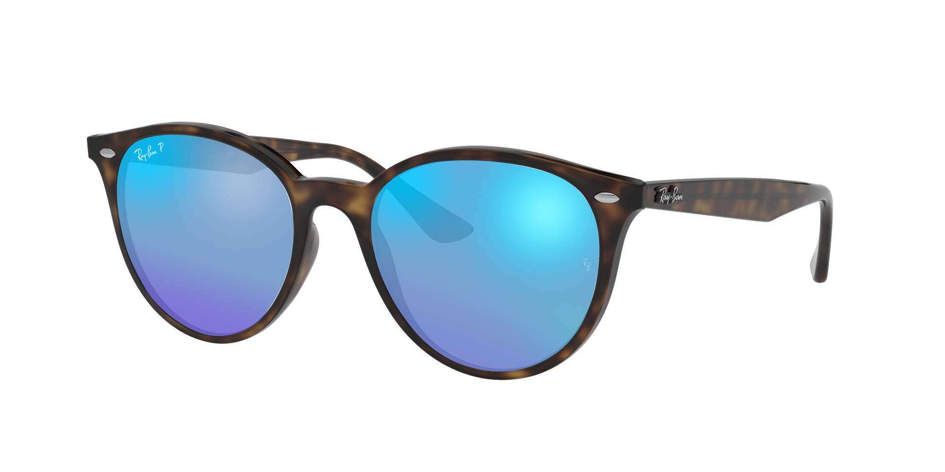 Light Havana, Mirrored Blue-Polarized, Rayban