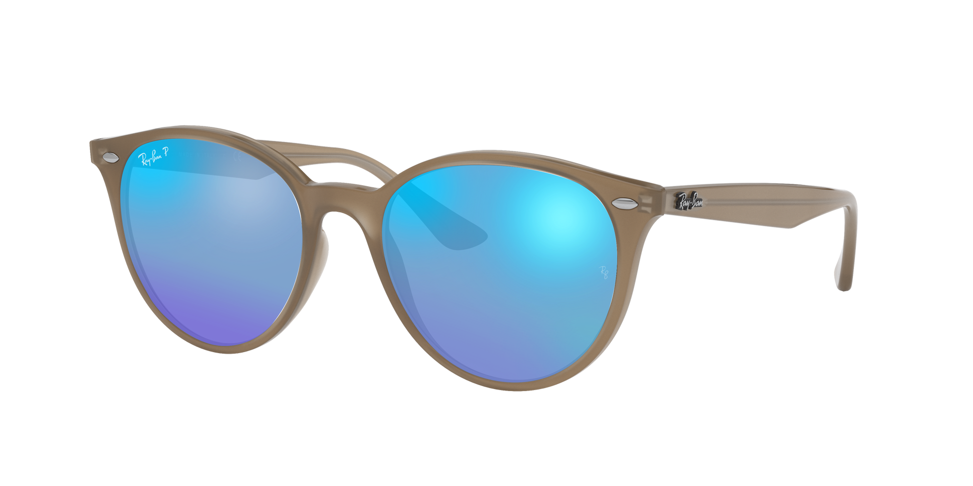 OPAL BEIGE, Mirrored Blue-Polarized, Rayban