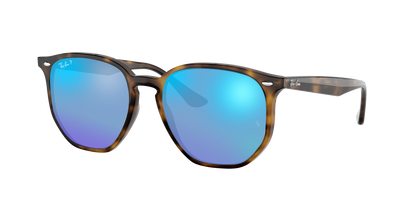 Light Havana, Mirrored Blue-Polarized, Rayban