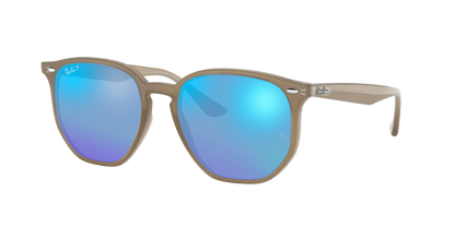 OPAL BEIGE, Mirrored Blue-Polarized, Rayban