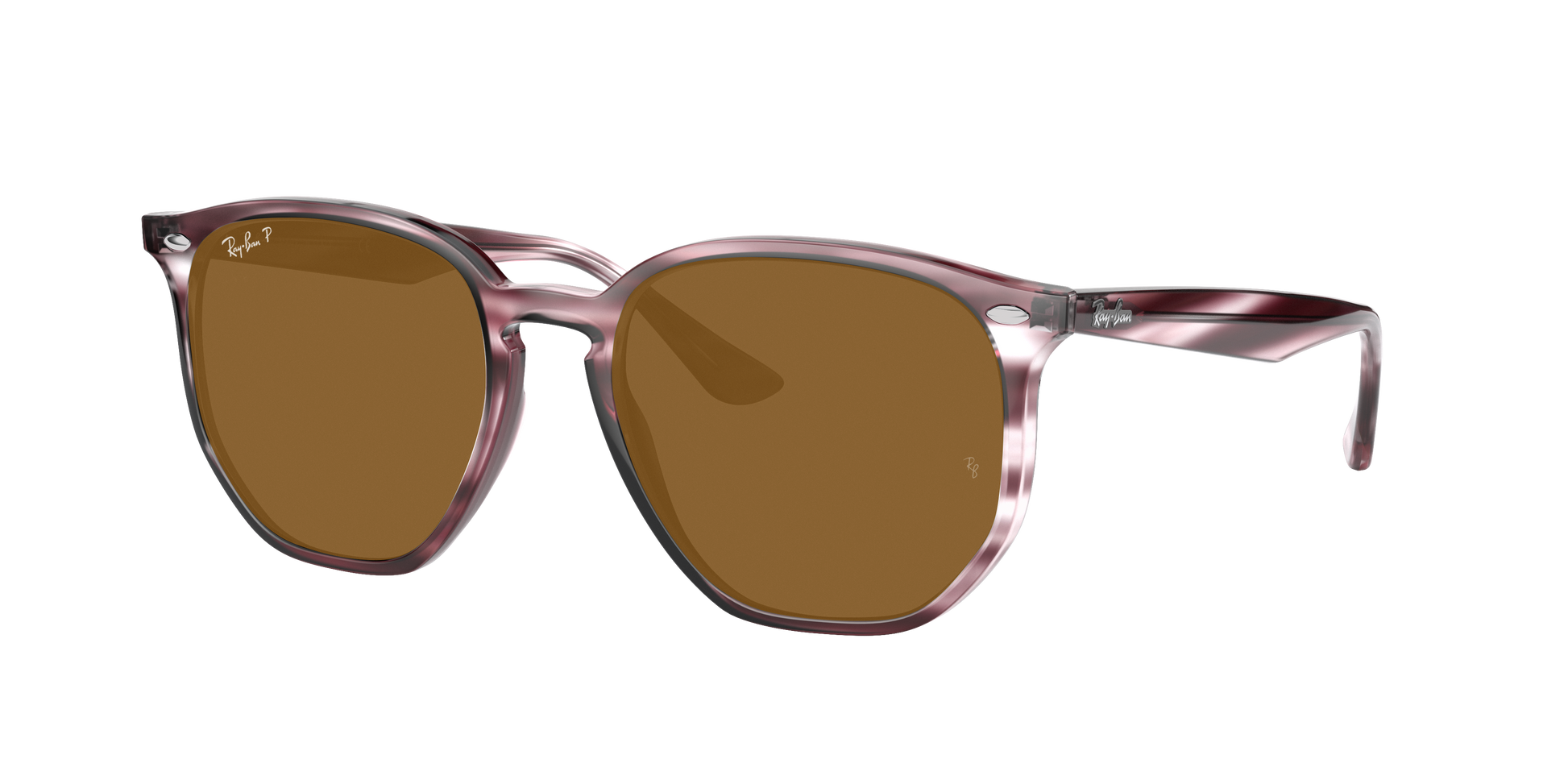STRIPED BORDEAUX HAVANA, Brown-Polarized, Rayban