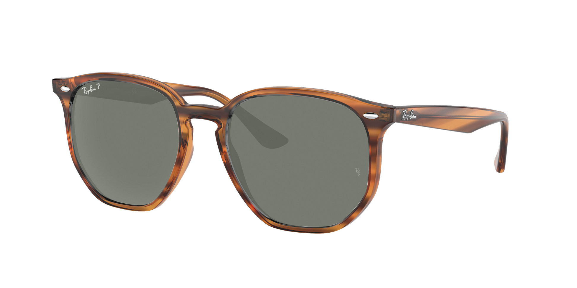 STRIPED RED HAVANA, Green-Polarized, Rayban