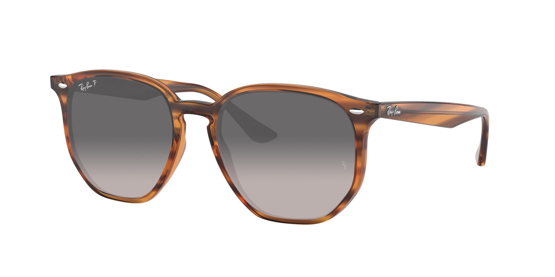 STRIPED RED HAVANA, Grey Gradient-Polarized, Rayban