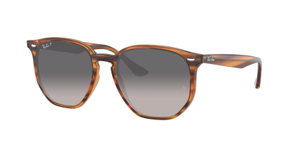STRIPED RED HAVANA, Grey Gradient-Polarized, Rayban