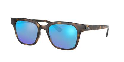 Light Havana, Mirrored Blue-Polarized, Rayban