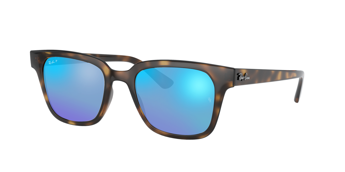 Light Havana, Mirrored Blue-Polarized, Rayban