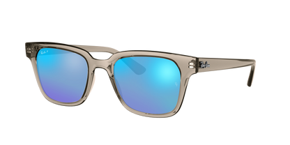 Transparent Grey, Mirrored Blue-Polarized, Rayban