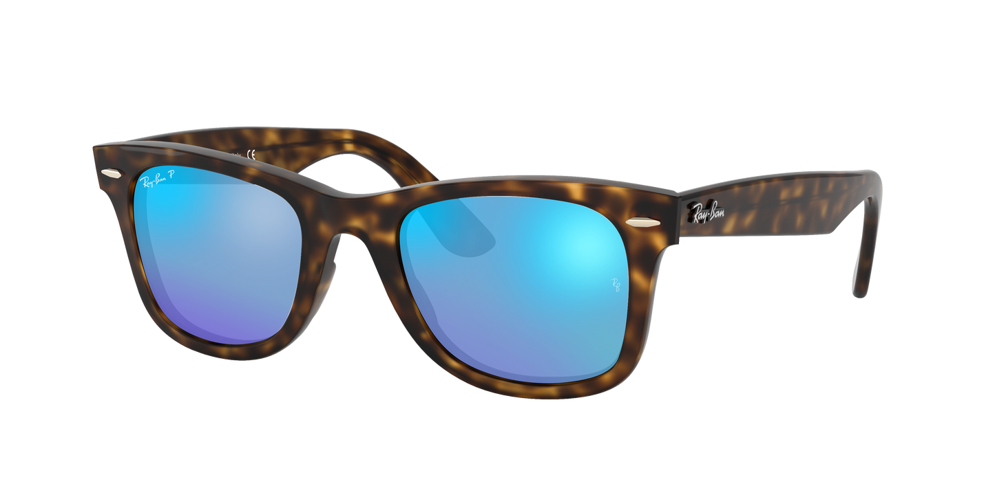 Light Havana, Mirrored Blue-Polarized, Rayban