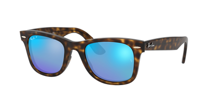 Light Havana, Mirrored Blue-Polarized, Rayban