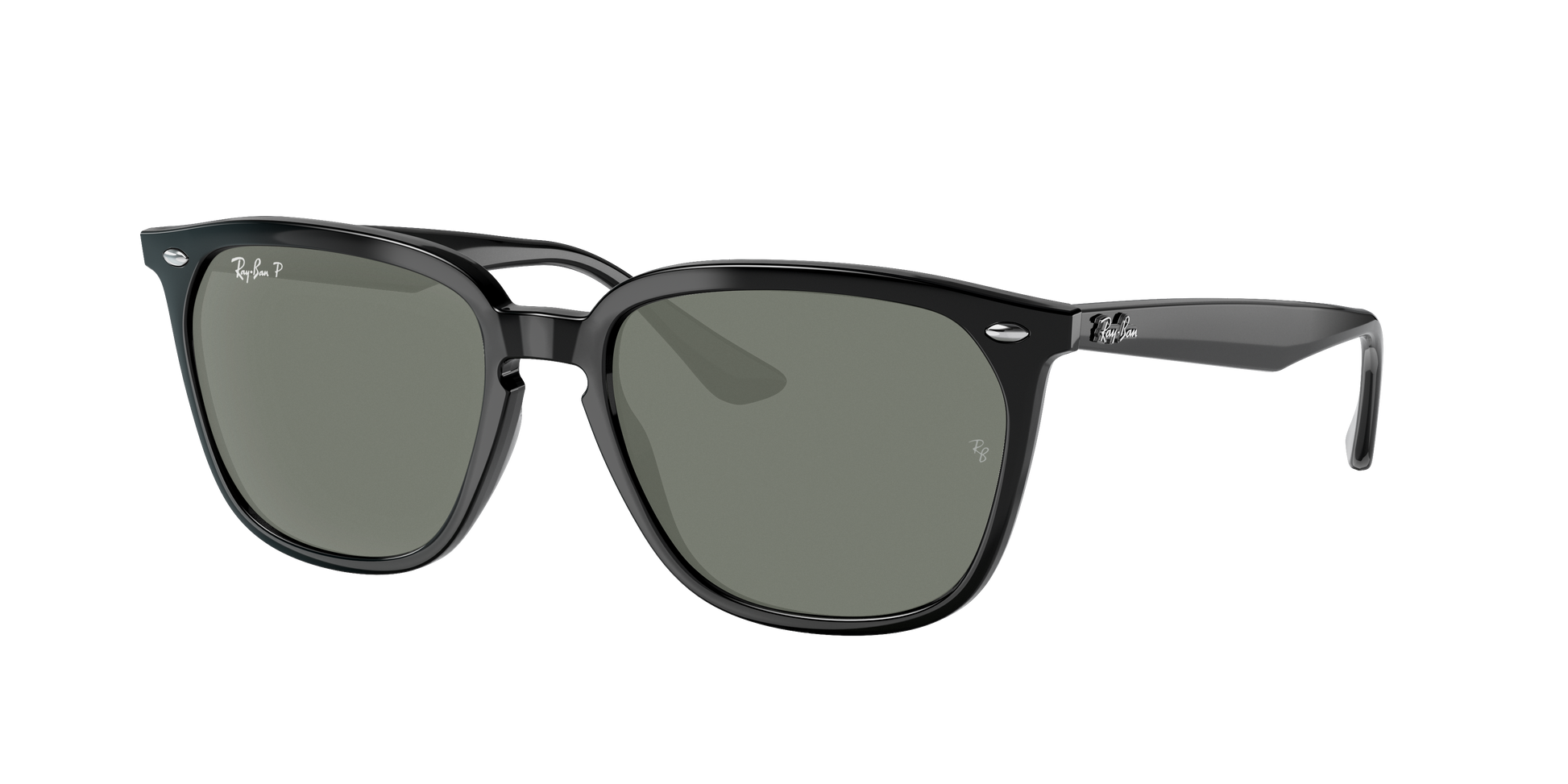 Black, Green-Polarized, Rayban