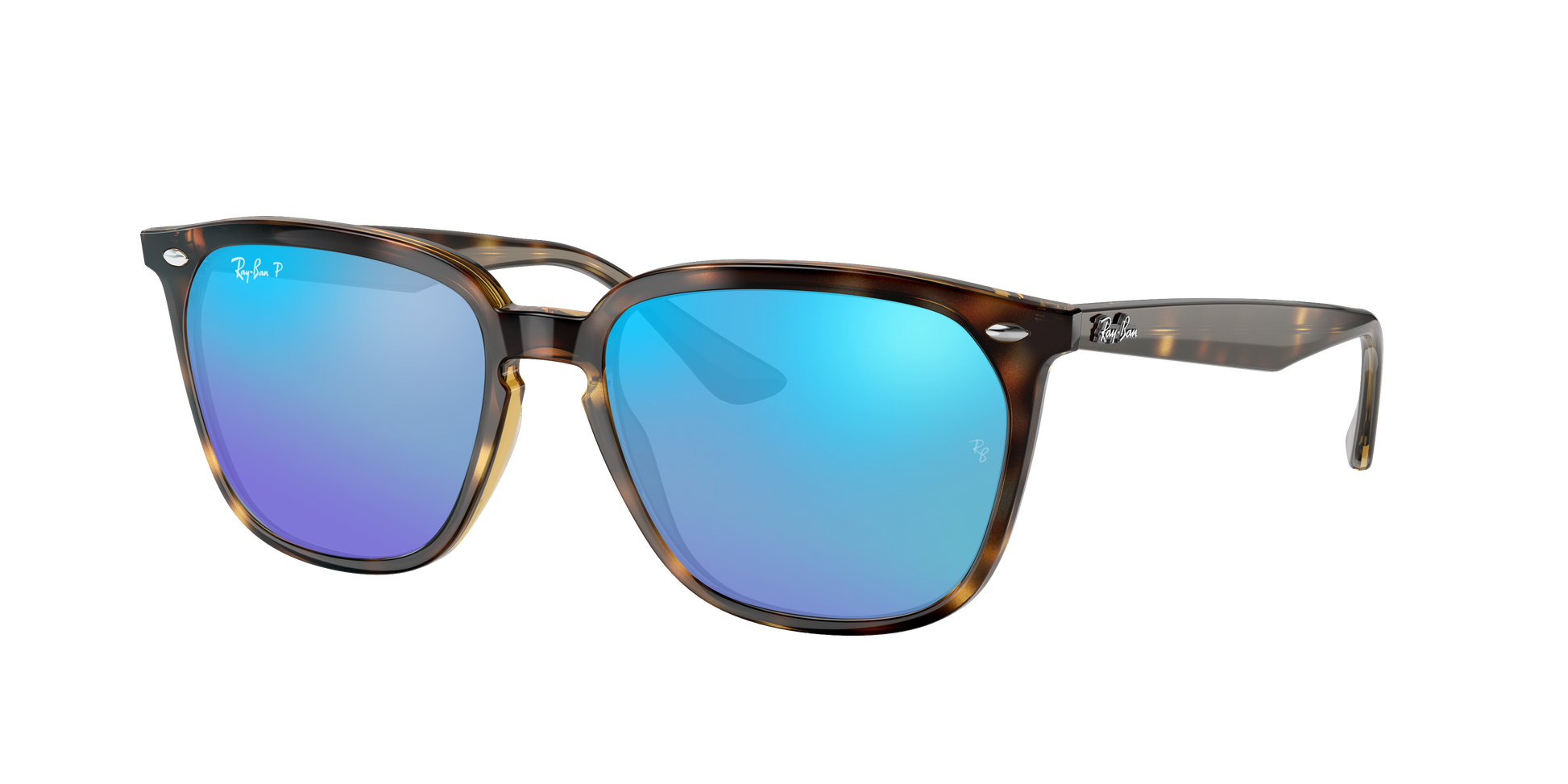 Havana, Mirrored Blue-Polarized, Rayban