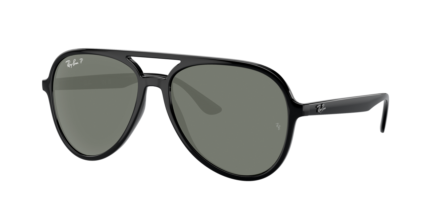 Black, Green-Polarized, Rayban