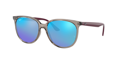 Transparent Grey, Mirrored Blue-Polarized, Rayban