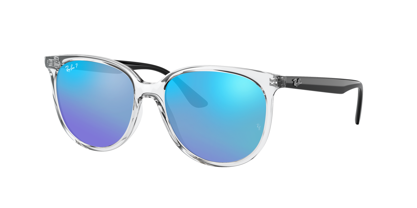 TRANSPARENT, Mirrored Blue-Polarized, Rayban