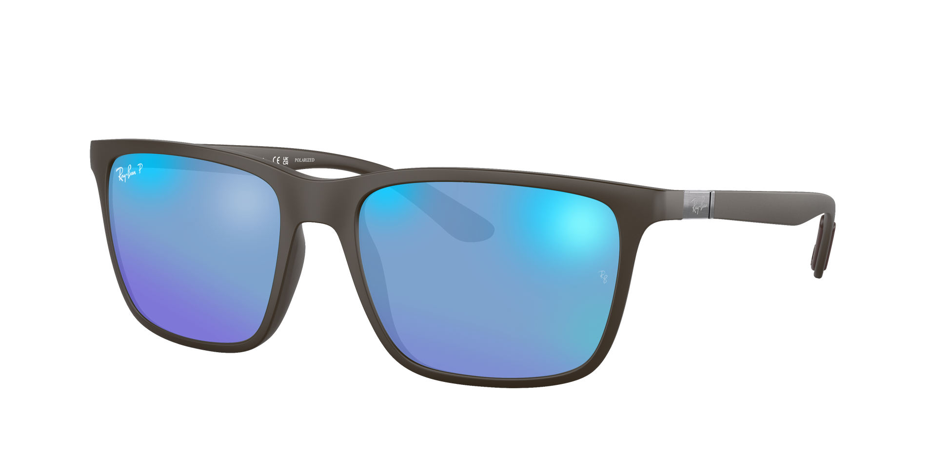 Brown, Mirrored Blue-Polarized, Rayban
