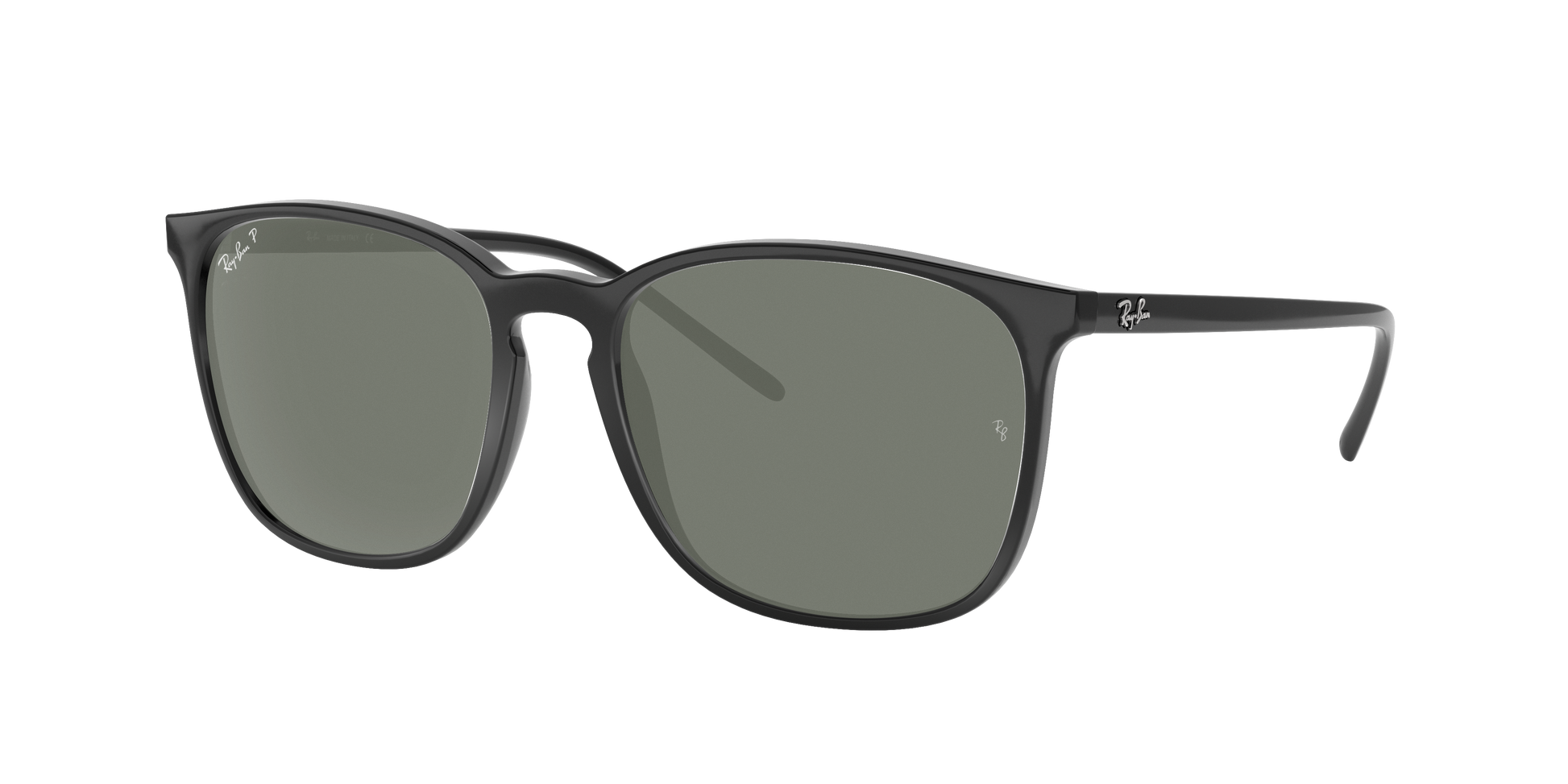 Black, Green-Polarized, Rayban