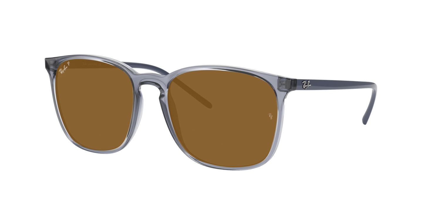TRANSPARENT BLUE, Brown-Polarized, Rayban