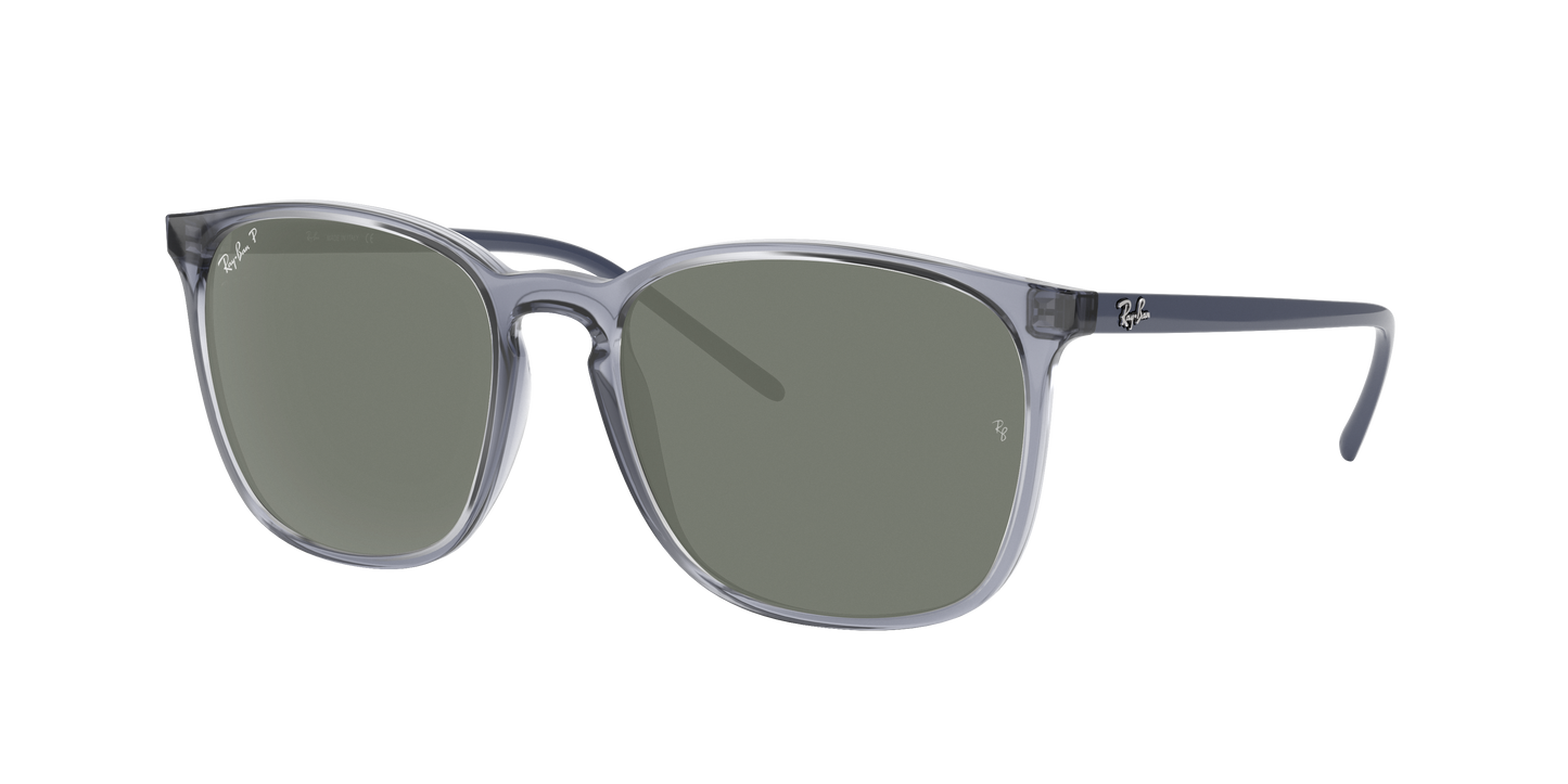 TRANSPARENT BLUE, Green-Polarized, Rayban