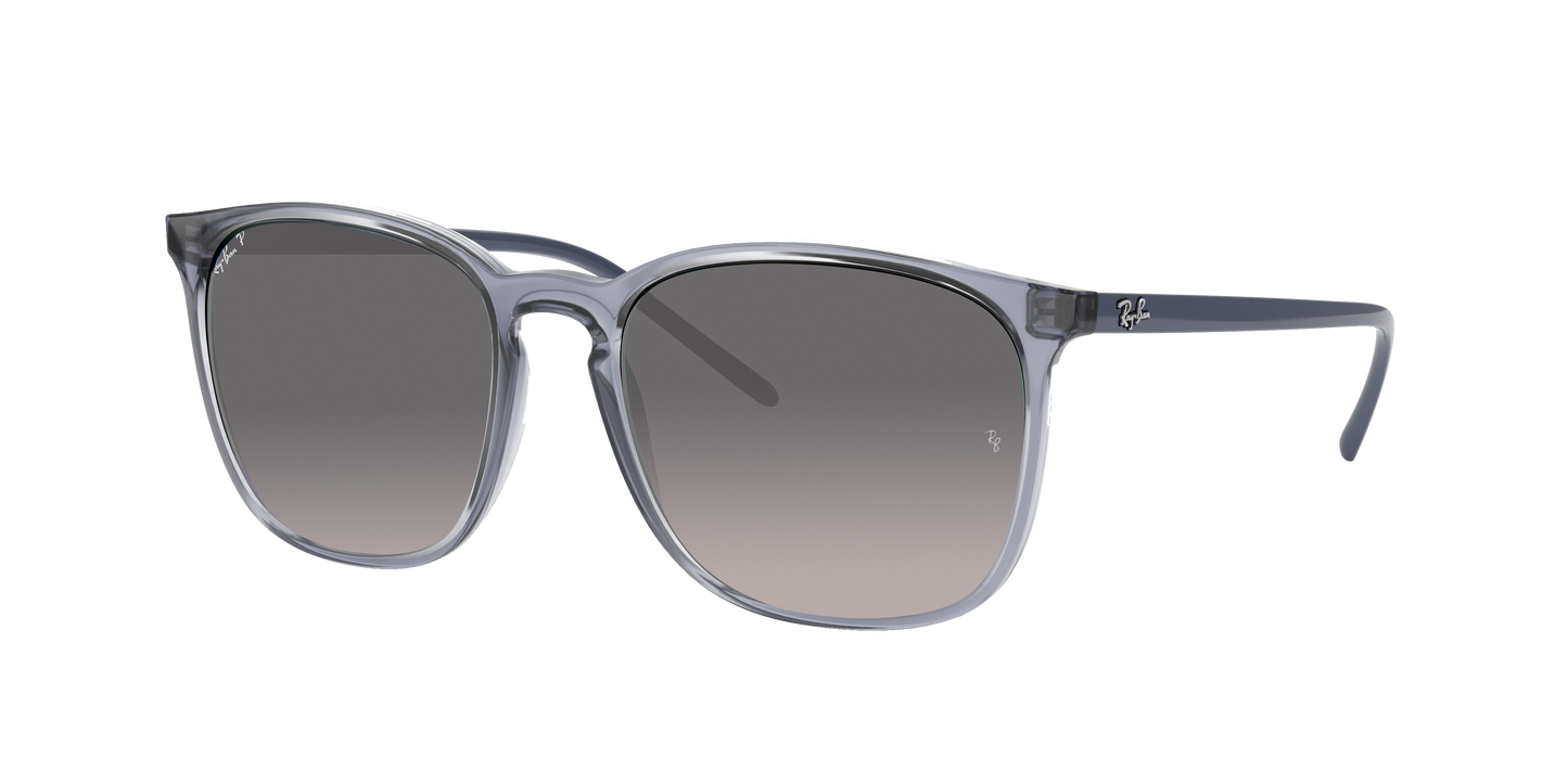 TRANSPARENT BLUE, Grey Gradient-Polarized, Rayban