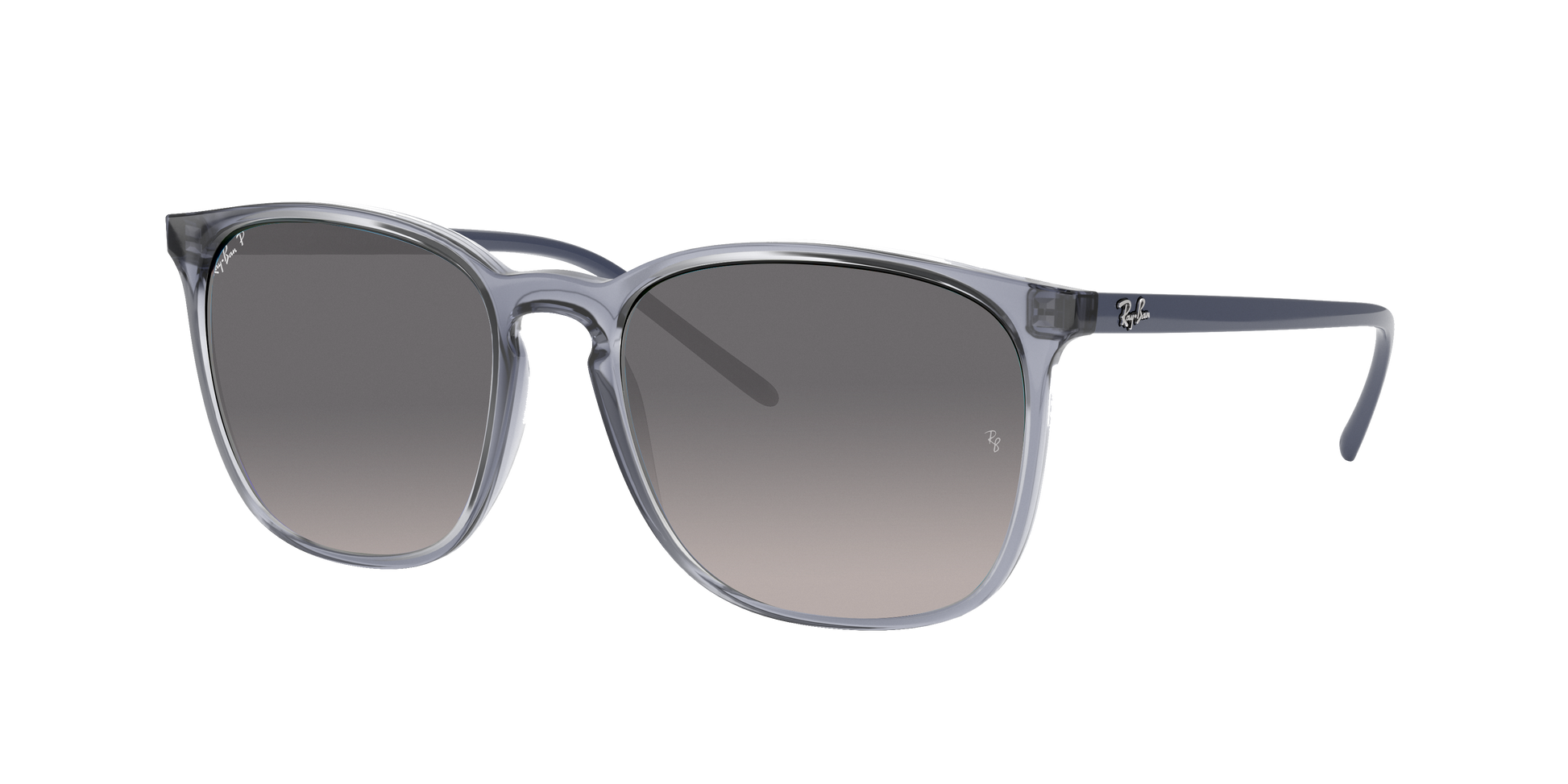 TRANSPARENT BLUE, Grey Gradient-Polarized, Rayban
