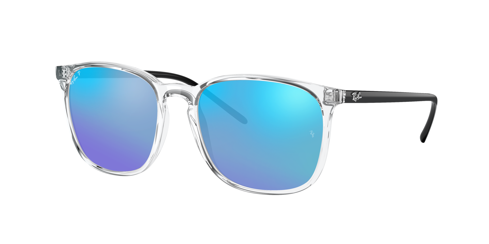 TRANSPARENT, Mirrored Blue-Polarized, Rayban