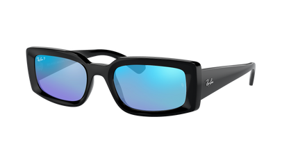 Black, Mirrored Blue-Polarized, Rayban