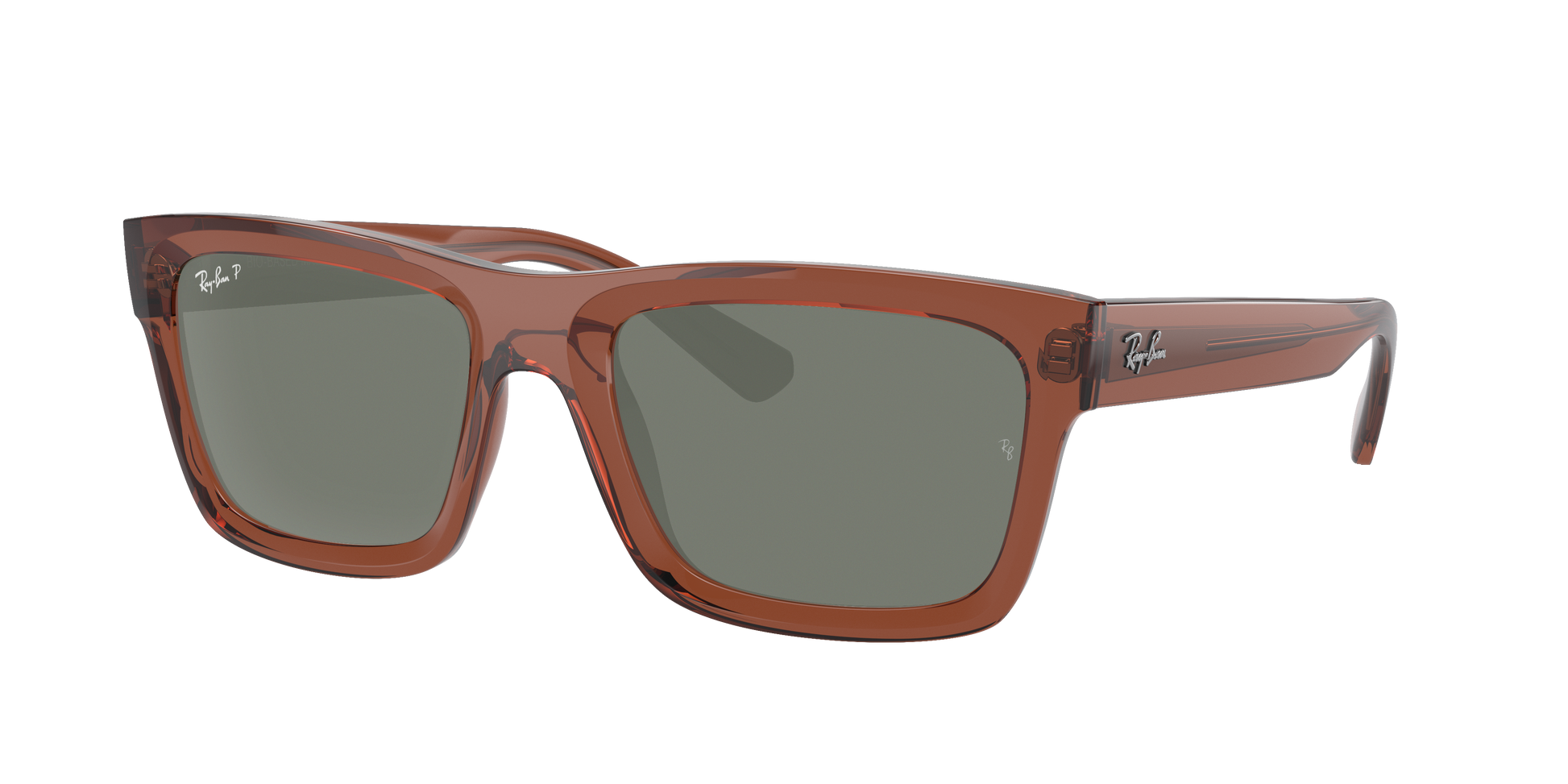 TRANSPARENT BROWN, Green-Polarized, Rayban